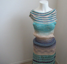 NW AUTH MISSONI STRIPED KNIT TWO PIECE SET TOP SKIRT MULTICOLOR SZ US"6"RET 898