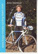 CYCLISME  carte cycliste ANNA STAMBULA équipe KOGA MIYATA signée