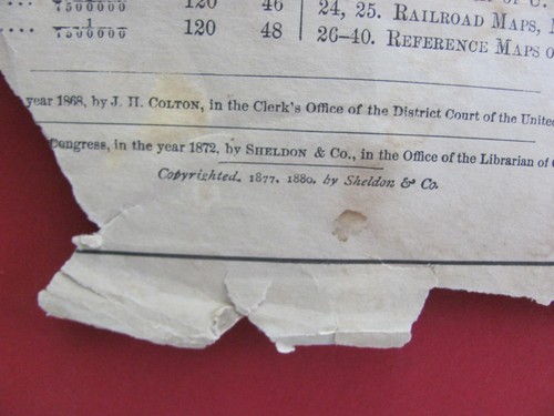 NEW YORK PA MD NJ VA WV NC ORIGINAL 1873 COLORED COLTON'S MAPS w RAILROADS TOWNS - Picture 8 of 8
