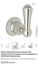 Rohl U.3774LS-PN/TO Perrin and Rowe Georgian Era Wall Valve Polished Nickel