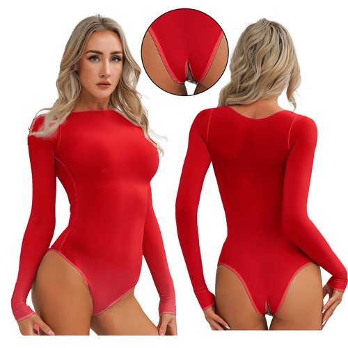 Mujeres Transparente Mangas Largas Body Regular/Sin entrepierna Mono Ropa de noche - Imagen 100 de 154