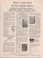 Klipsch - Speakers - Original Magazine Ad - 1966