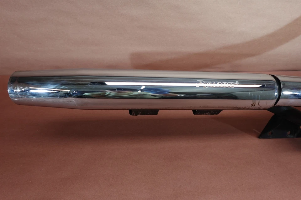 00-06 Harley Davidson Heritage Softail FLSTCI PYTHON tubo de cabezal silenciador de escape Foto 2 de 4