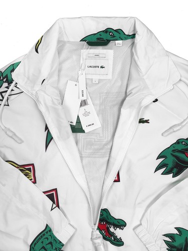 NEW $260 Lacoste Graphic Logo Jacket! White With Huge Alligator OVERSIZED FIT - Picture 3 of 4