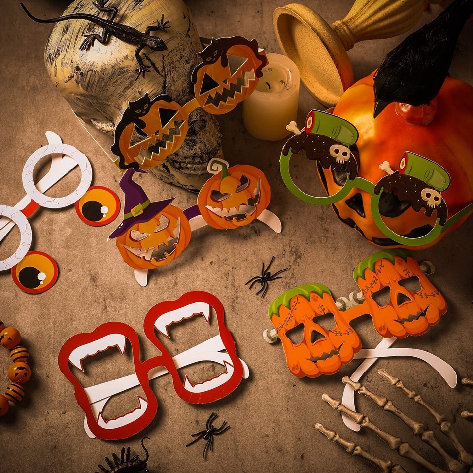 24 Pack Halloween Glasses Novelty Halloween Party Eyeglasses Funny