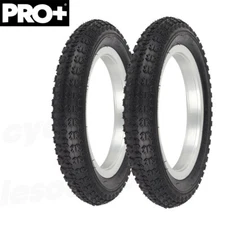 PRO+ Bicycle TIRE 12" 1/2 X 2 1/4 ALL BLACK COMP III STYLE (2) TIRE BMX Bike