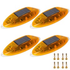 Solar Strobe Warning Light Sensitive LED Warning Lamp IP65 Waterproof Light