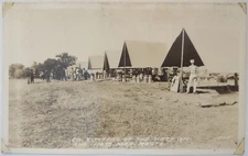 Vintage Postcard RPPC Nebraska Army National Guard 110th Medical Kitchens AA65
