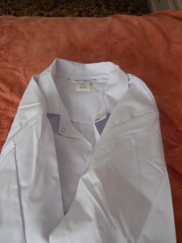 NEW WEARWELL UNISEX WHITE FOOD/LAB COAT 124CM/48IN SIZE 124cm/48in - Picture 4 of 11