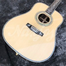 41 in Type Acoustic Guitar Abalone Inlays Ebony Fingerboard Solid Spruce Top