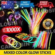 200-1000 Glow Sticks Hook Lanyard Light Party Glowsticks Poi Glow in the dark