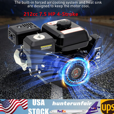 Premium 7.5HP Electric Start Go Kart Log Splitter Gas Engine Motor Power
