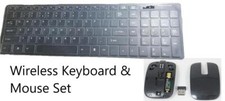 Black 2.4Ghz Wireless Keyboard with Num Pad & Mouse Set for Macbook Pro