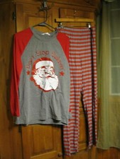 Patpat Don't Stop Believin' Santa Claus Christmas Men Pajama / Lounge Set Medium