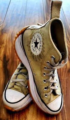 Converse Run Star Hike Lemon Gum Women's Shoes Sneakers Platform Yellow White 