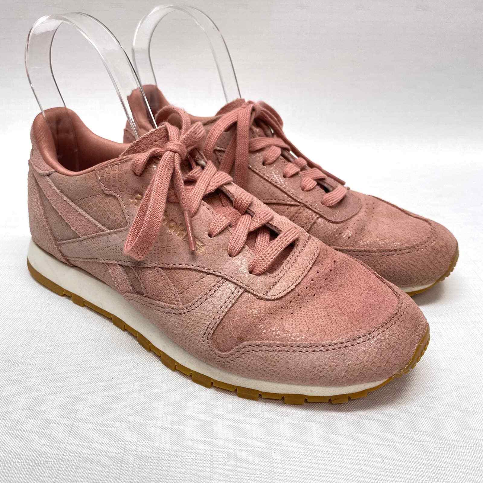 Reebok Classic Suede Snakeskin Sneakers 