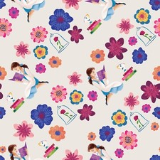 Springs Disney Princess 80574 Belle Stripes Cotton Fabric BTY