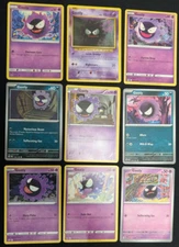 GASTLY Fans Pokemon Card Collection Set of 9 Gastly Cards NM English