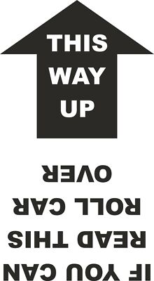Aufkleber This way up 205 x 140 mm Sticker Autocollant