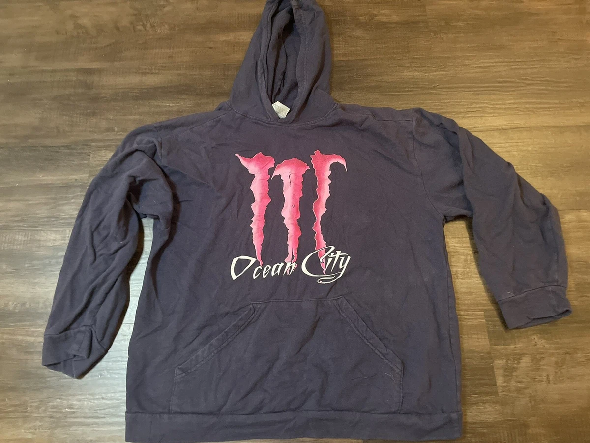 Vintage Monster Energy Drink Pink Embroidered Logo Hoodie Sweatshirt Adult  Med | eBay