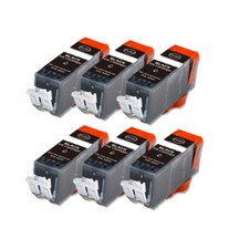 6 PK BLACK Ink Cartridge Compatible for PGI-220BK MP620 MP640 MX860 MX870