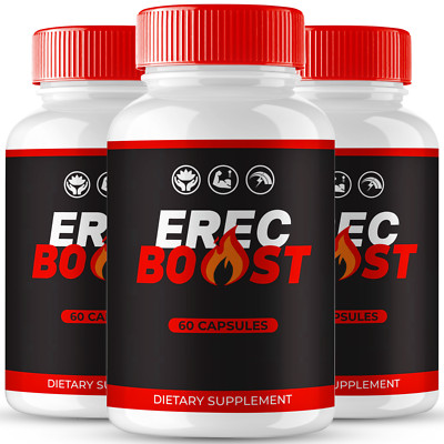 (3 Pack) Erec Boost for Men Capsules, ErecBoost Male Performance Support Pills