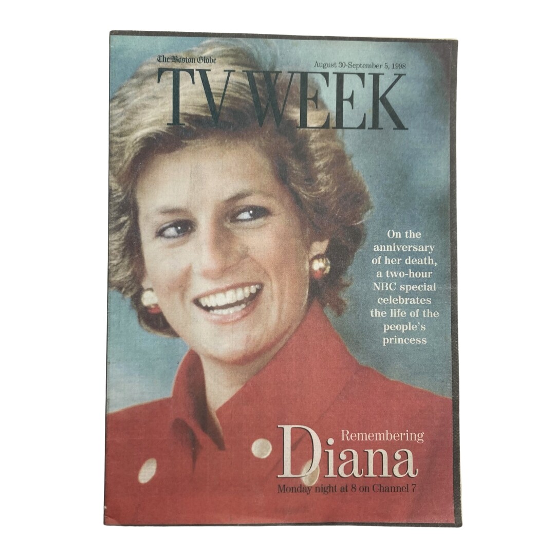 The Boston Globe TV Week Magazine August 30 1998 Remembering Diana
