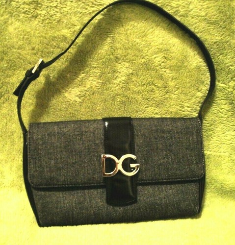 DOLCE & GABBANA Denim and Leather Handbag Purse with D&G Logo Ladies - Picture 10 of 13