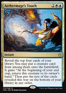 Magic/MTG Aethermage's Touch CMA-172 Rare Englisch Good