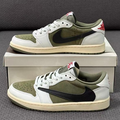 #ad #ad Travis Scott x Jordan Air Jordan 1 Low OG quot;Medium Olivequot; basketball shoes $72.00
