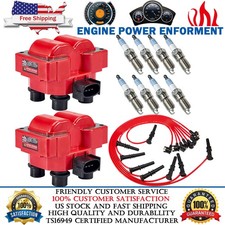 Ignition Coil Pack & Spark Plug Wire Set For Ford F150F250 Lincoln Mercury FD487