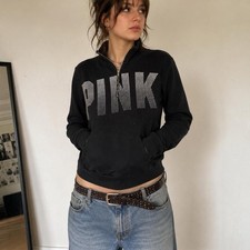 Victoria s Secret PINK Quarter Zip Pullover Sweatshirt
