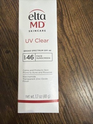 Elta MD UV CLEAR Broad Spectrum SPF 46 Face Suncreen 48g 1.7oz NEW