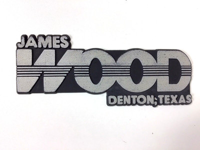 JAMES WOOD Denton TX Car Dealership Dealer Plastic Emblem Badge Name