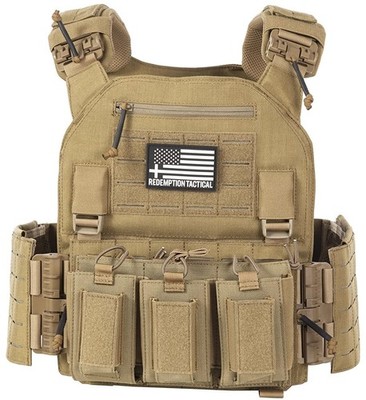 Airsoft Vest Crusader 2.0 Quick Disconnect Molle 1000D Nylon Coyote Adjustable