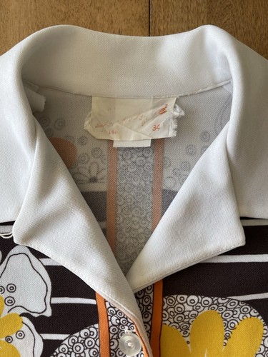 Blusa Camisa Vintage Años 70 Floral Cuello Botón Sin Mangas Talla 42 (L) - Imagen 3 de 22