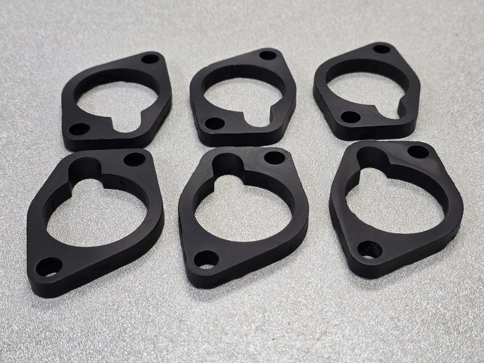 COMPLETE SET 6 USED ORIGINAL PORSCHE 911 3.2 CARRERA INTAKE PHENOLIC SPACERS #3 - Изображение 2 из 4