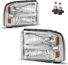 Headlights Assembly for 2005-2007 Ford F250 F350 F450 F550 Super Duty Headlamp