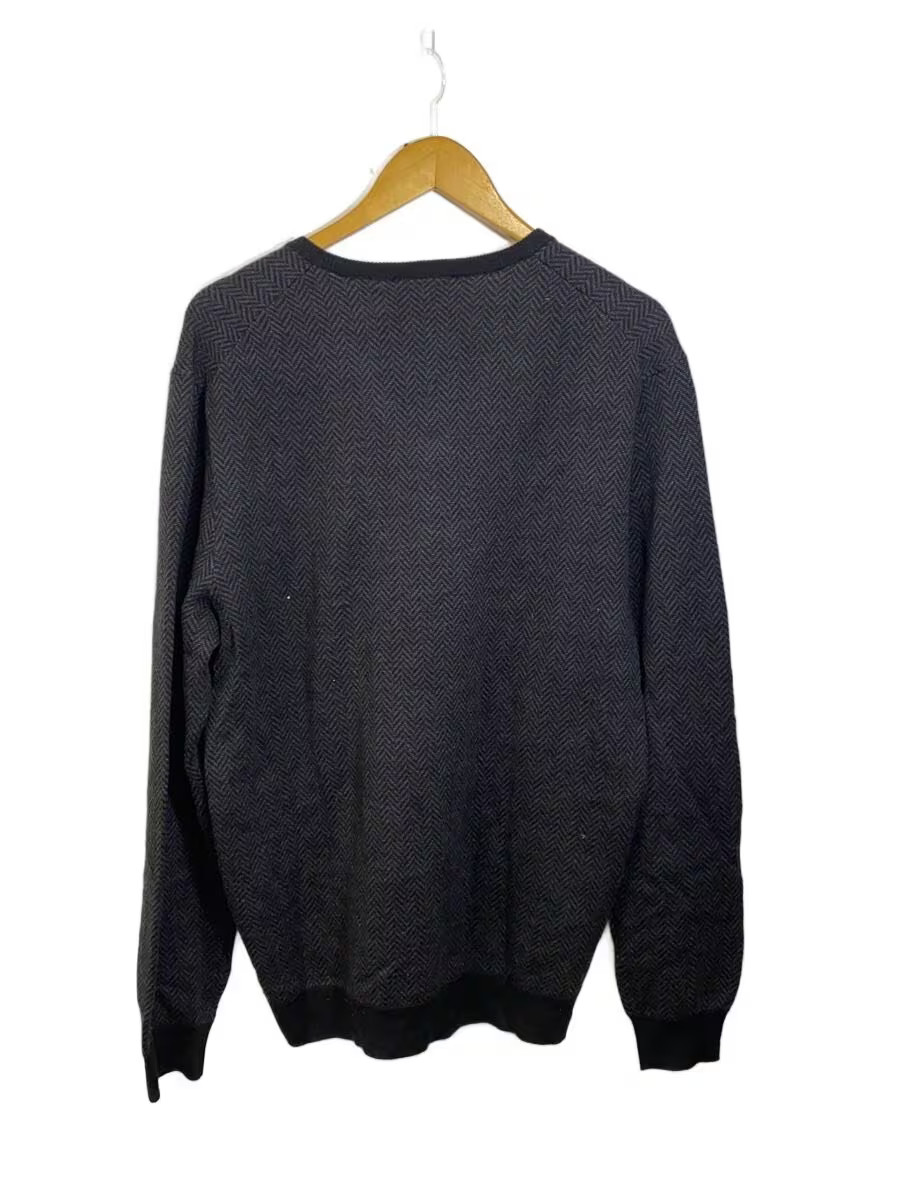 Calvin Klein 90s V-neck Merino Wool Knit Sweater (Lightweight) Size L, Wool, Bla image 2