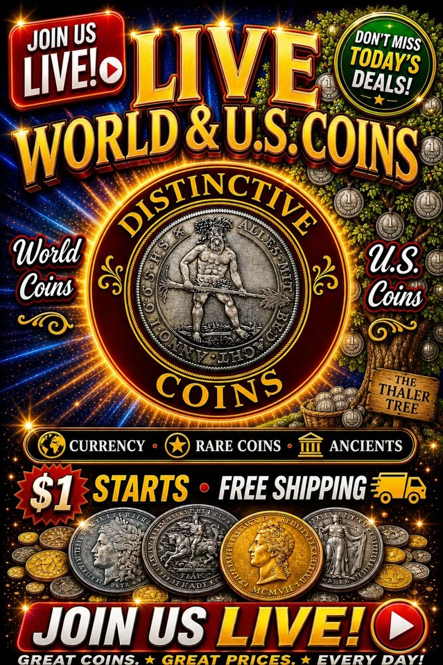Distinctive Coins U.S. & World Coin & Currency Show FREE SHIPPING 07/24