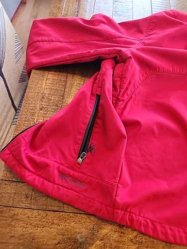 Women's Fleeced Lined Black Diamond Double Diamond Large Red Jacket - Picture 19 of 22
