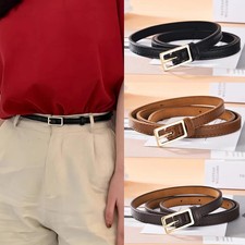 Minimalist Thin Belt Faux Leather Women's Needle Buckle Casual Skirt Jeans Belts