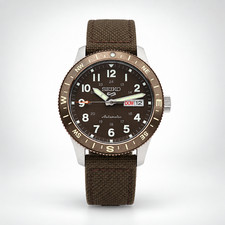 New Seiko 5 Sports Field Series Brown Dial Automatic Men's Watch HDB009