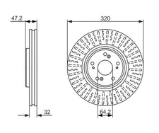 2pcs Brake Disc Bosch 0986479741 for Honda Accord VIII