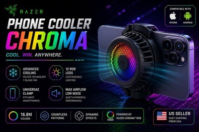 Razer Phone Cooler Chroma Available For iPhone and Android Advanced Smartphone