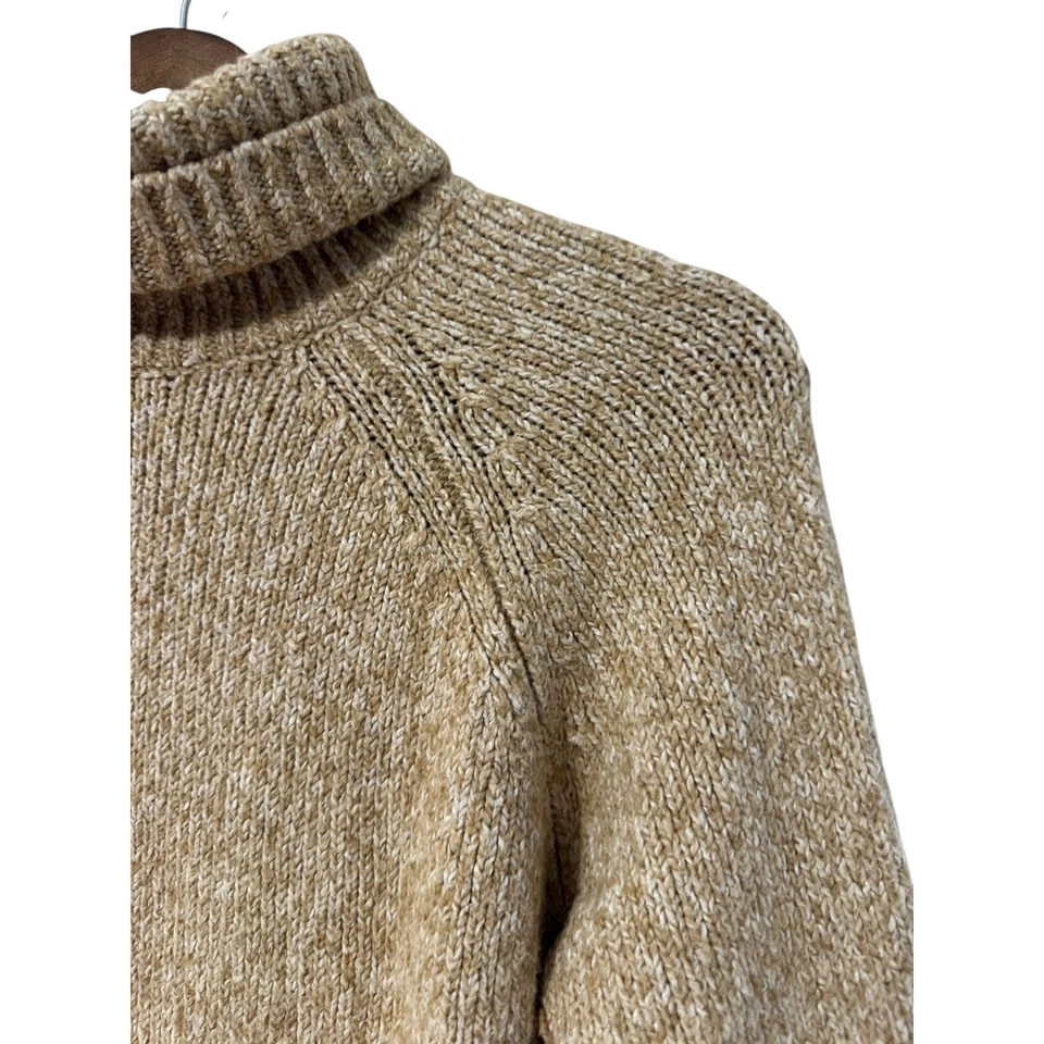 Suéter Michael Kors Para Mujer Cuello Alto Beige Tejido Raglán Informal Cómodo Talla M Foto 3 de 4