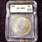 🚚⚡️🔥BEAUTIFUL MS63 COIN 👀🔥1886 MORGAN SILVER DOLLAR