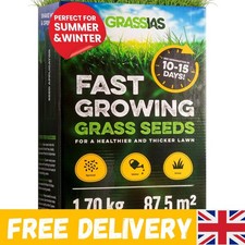 1.70KG Fast Growing Grass Seed - Pet Friendly & Hard Wearing for UK Lawns 16.46 per kilo