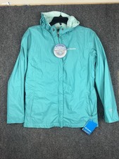 Columbia Arcadia Omni-Tech Rain Jacket Youth XL Teal Waterproof Full Zip Hooded