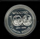 1974  Canadian Winnipeg SILVER Dollar